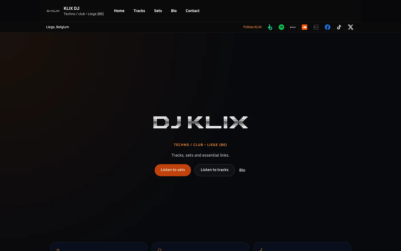 Capture du site DJ Klix